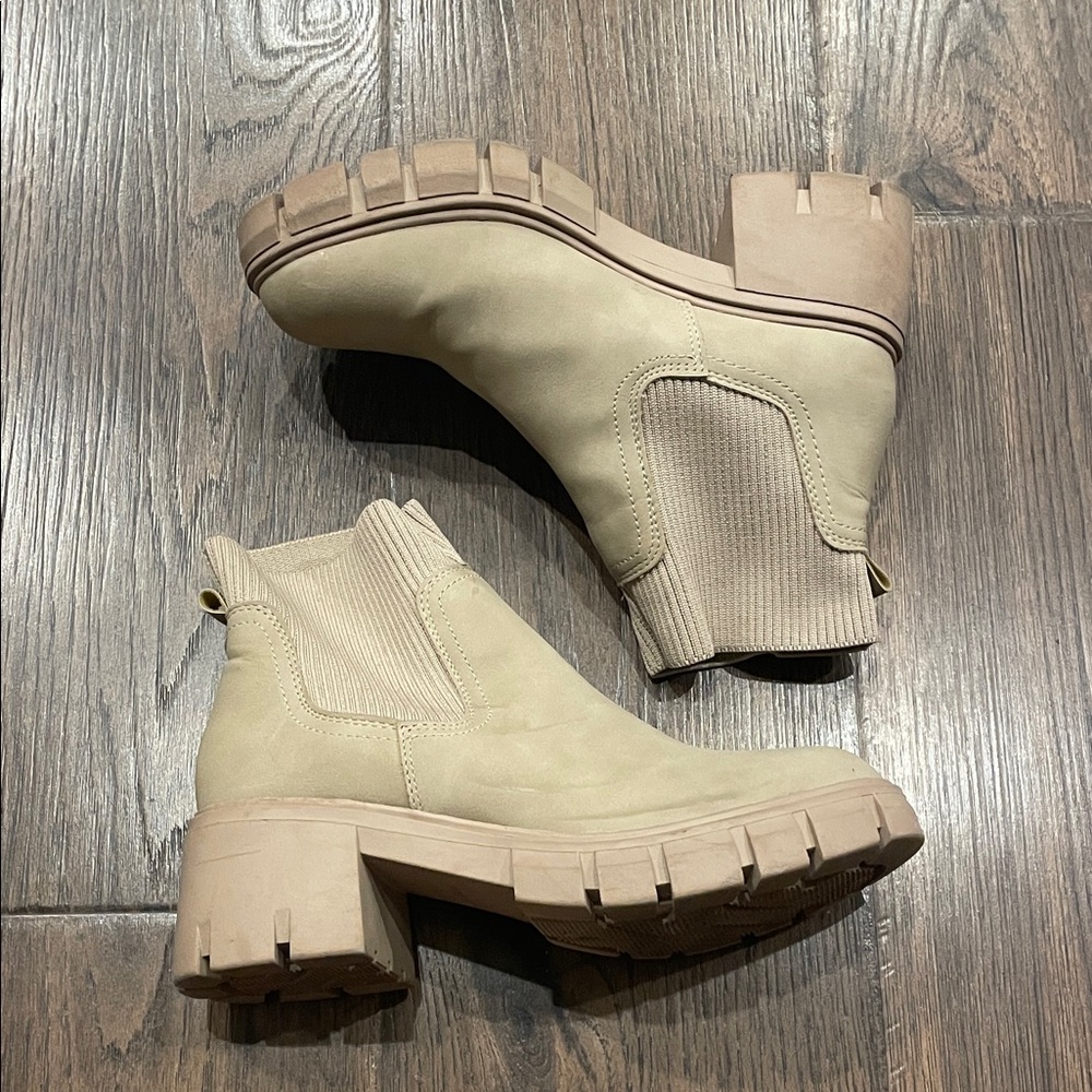 Madden Girl Beige Ankle Booties